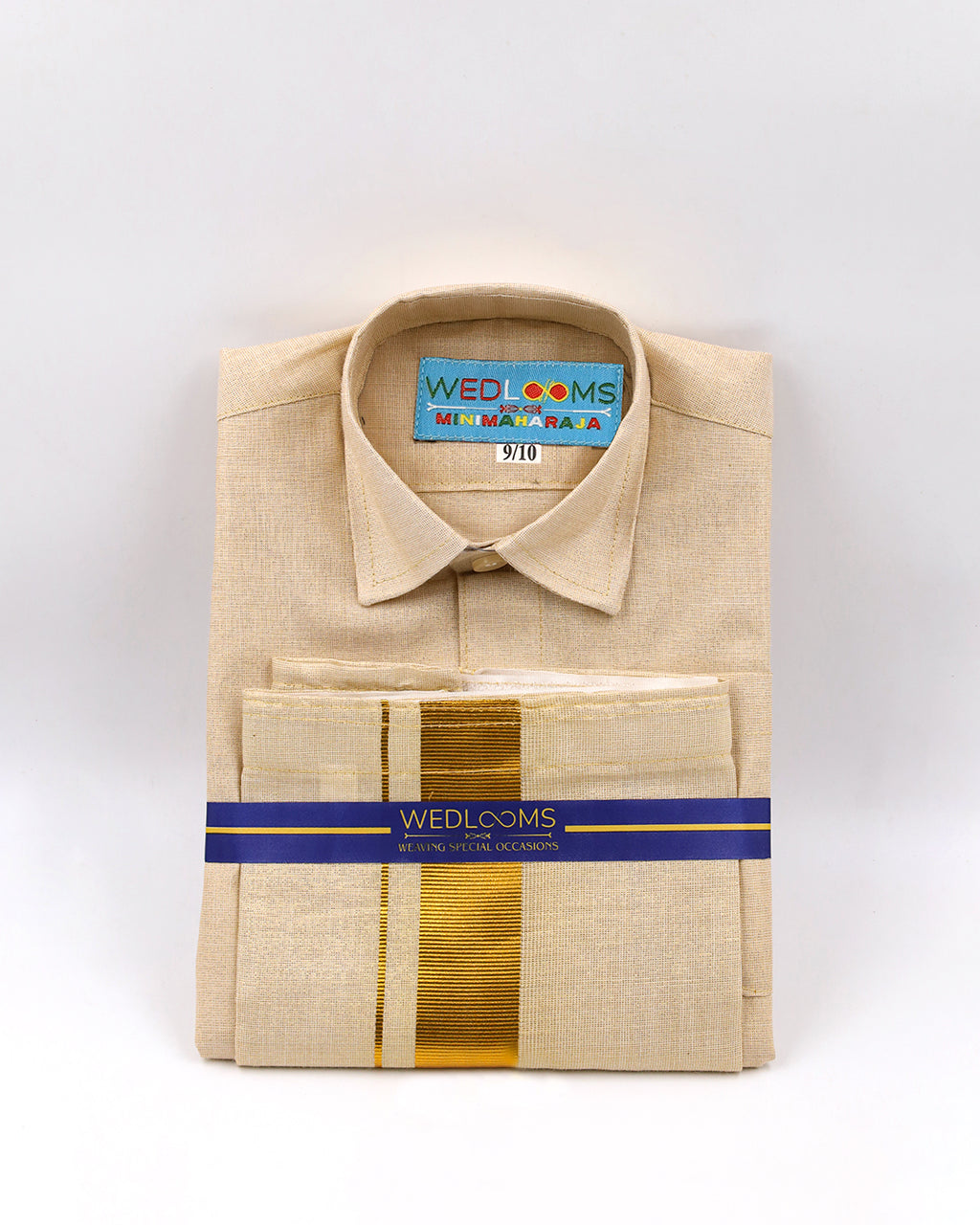 Kids Dhothi Set-Gold