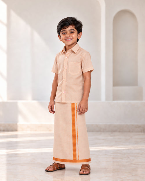 Kids Dhothi Set-Copper