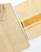 Kids Dhothi Set-Gold