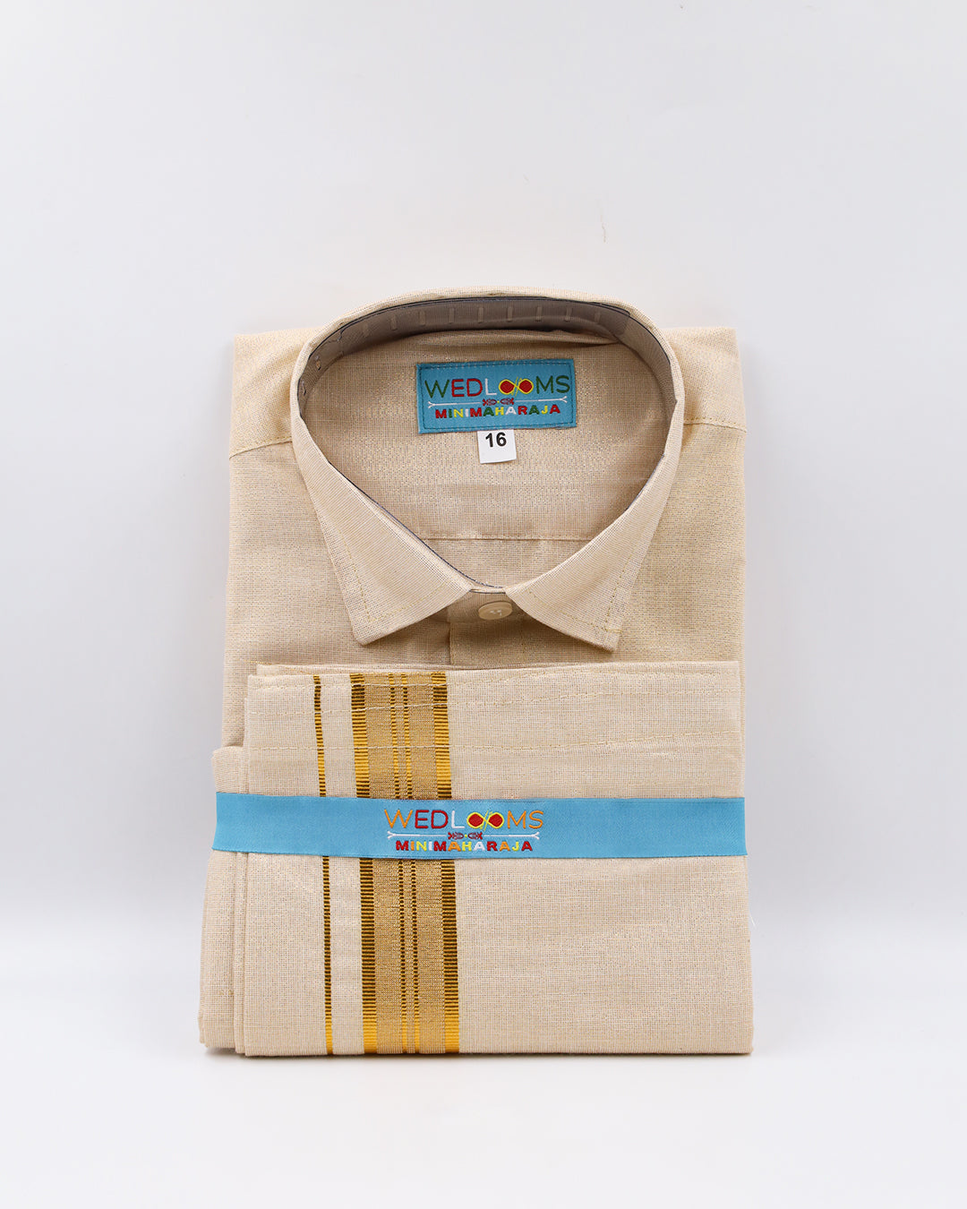 Kids Dhothi Set-Gold